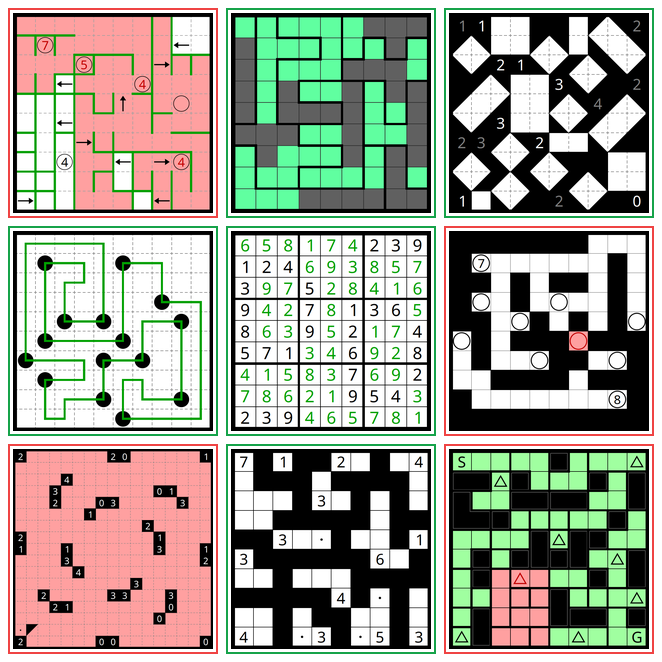 Sample puzzles from the benchmark